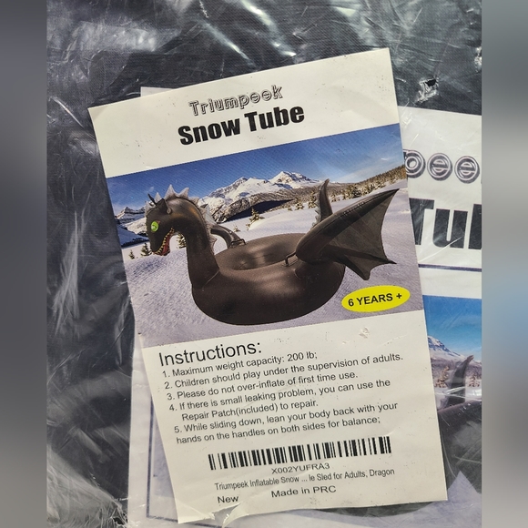 Brand new large dragon snow tube - Picture 3 of 5